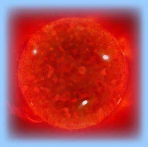 Image modifie du soleil ressemblant  une Gante Rouge